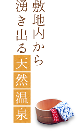 敷地内から湧き出る天然温泉